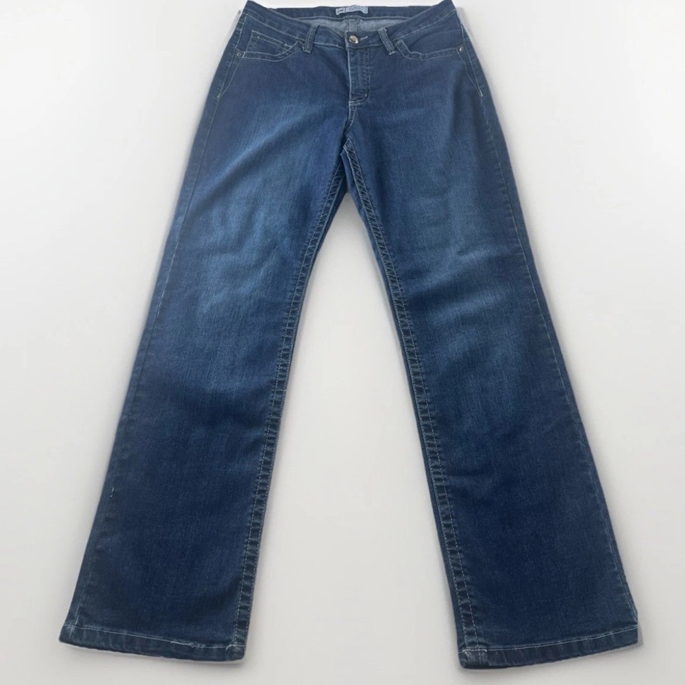 Lee Dark Blue Bootcut Women's Jeans Curvy Fit Diamond Gem Pants Size 12 EUC